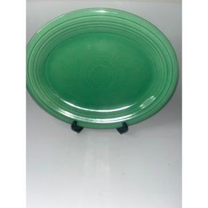Vintage Fiestaware Light Green Oval Platter 12.5"